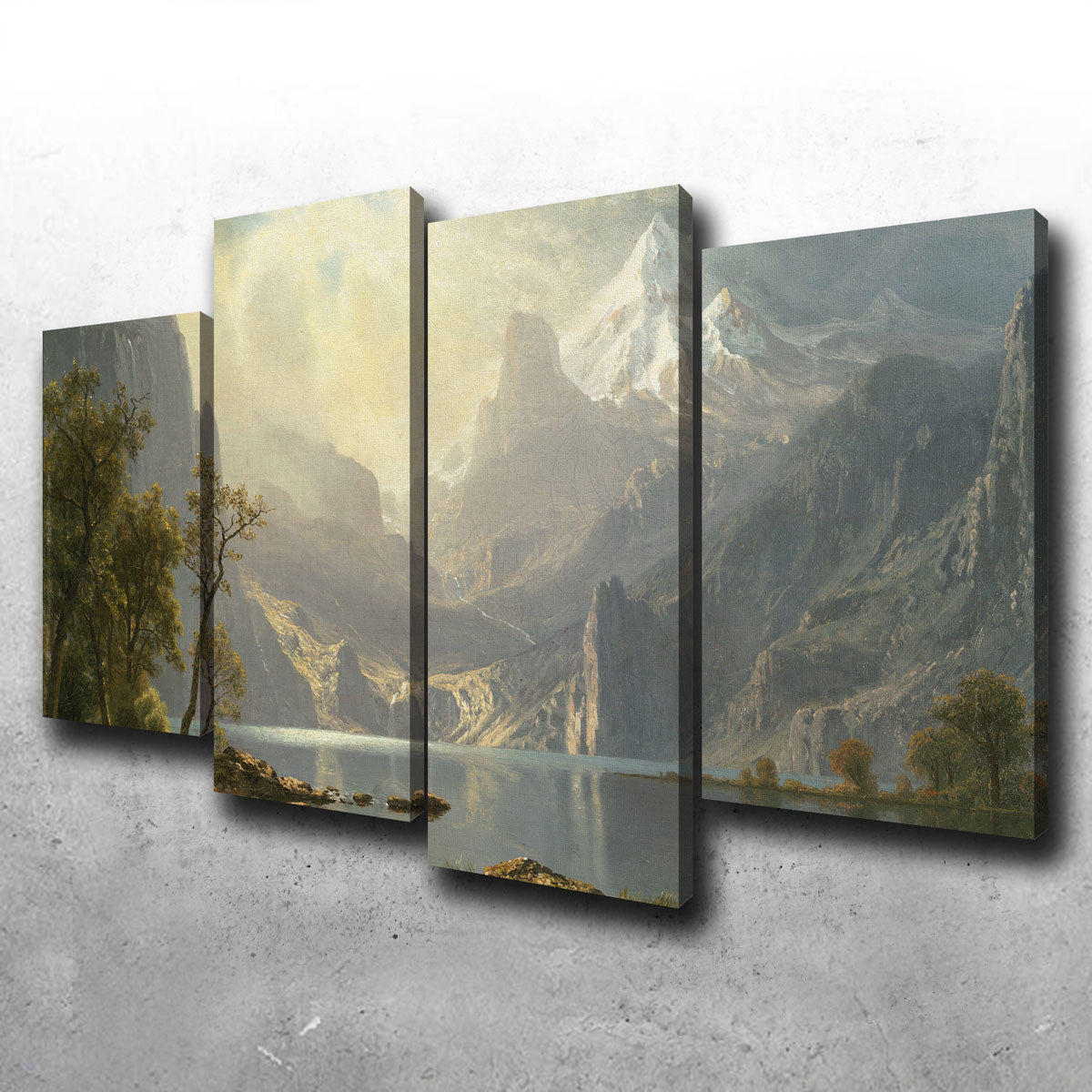 Stunning Lake Tahoe Landscape Painting Wall Art by Albert Bierstadt
