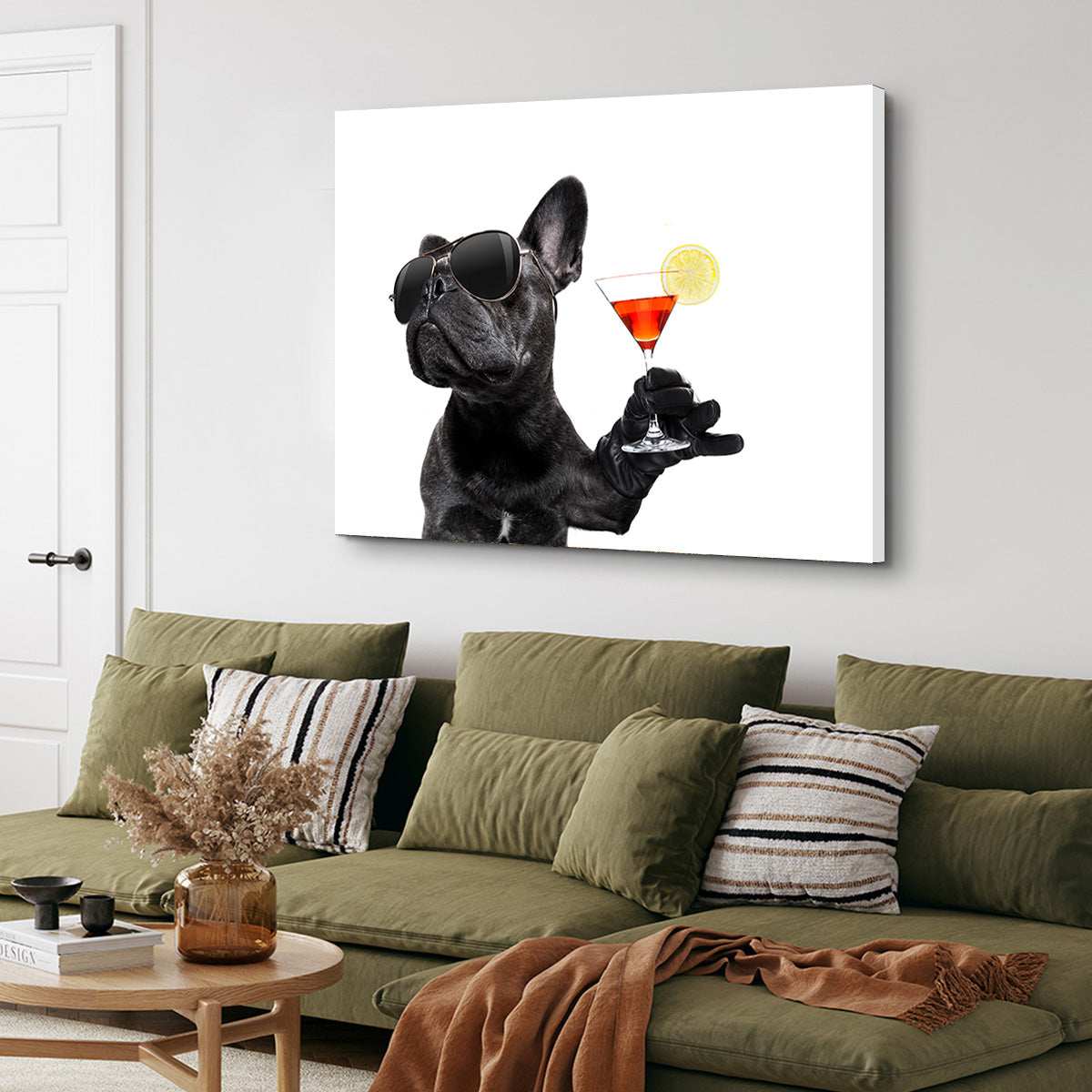 Stylish Martini Dog Wall Art for Modern Interiors