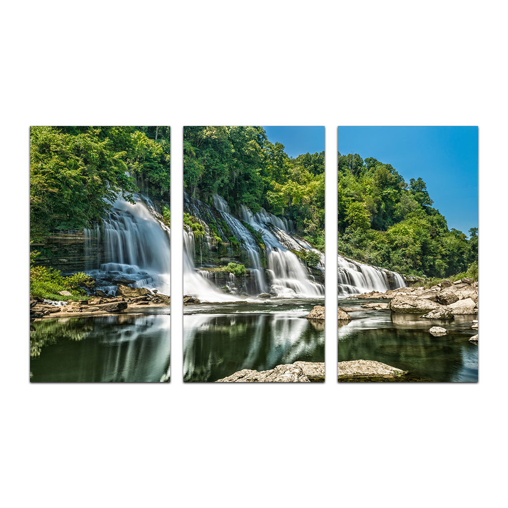 Stunning Twin Falls Wall Art - Museum Quality Canvas on Sustainable Pine Frames