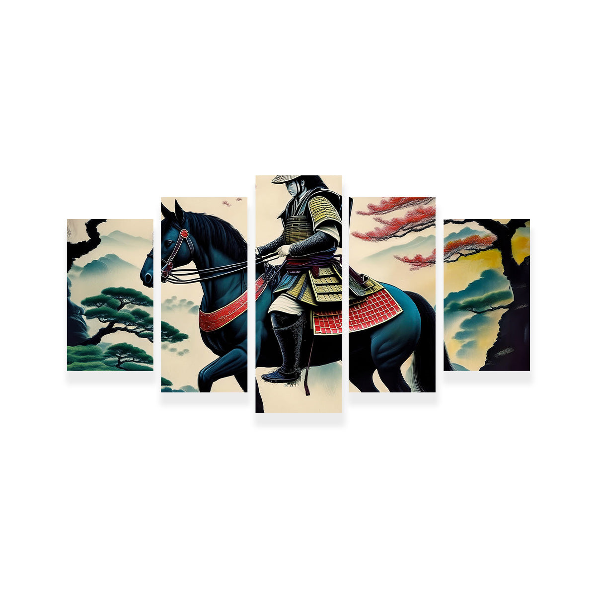 Stunning Contemporary Samurai Art Wall Decor Canvas