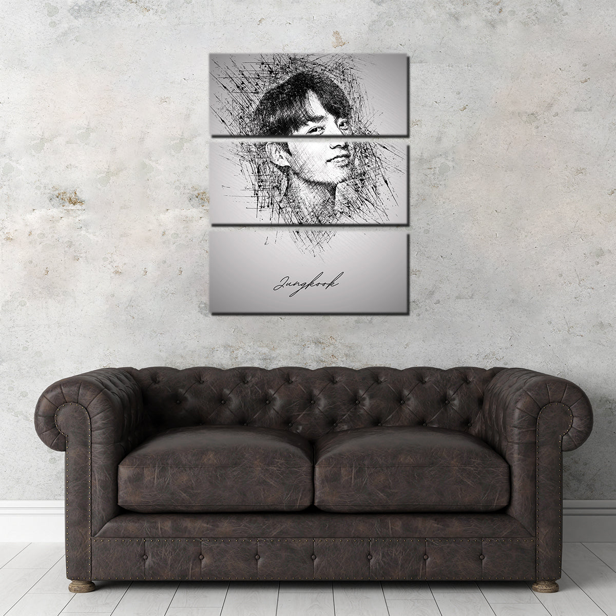 Stunning Jungkook Sketch Wall Art for Your Home Decor