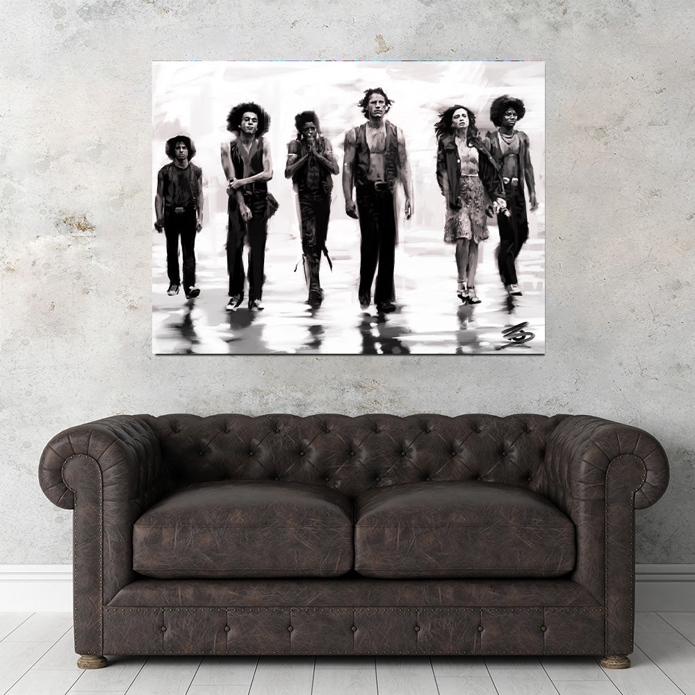 Stunning The Warriors Sketch Wall Art by Andy Brackpool