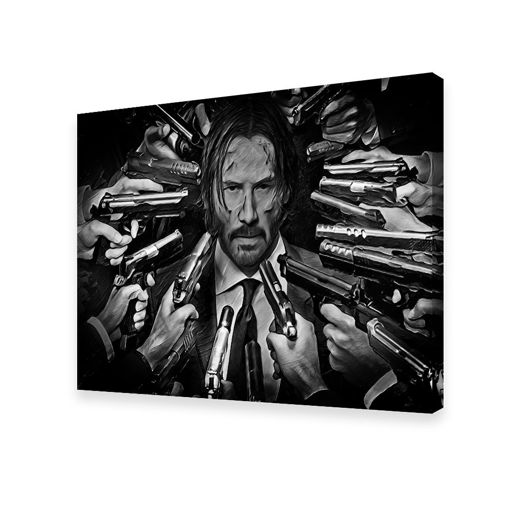 John Wick Inspired Grayscale Wall Art for Stunning Home Decor