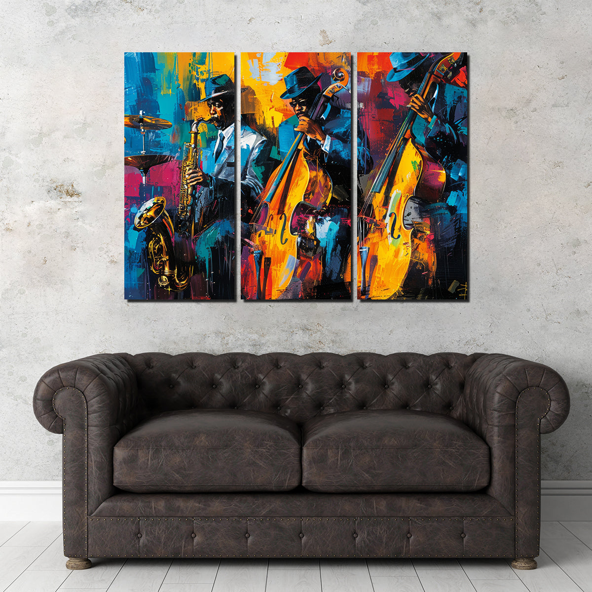 Eye - catching Vibrant Jazz Band Wall Art for Your Home Decor