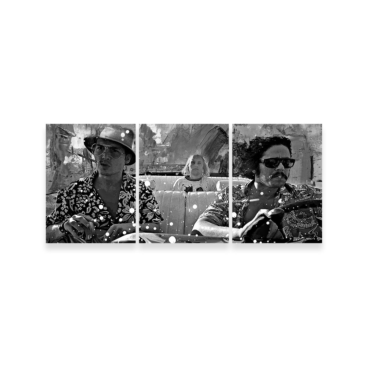 Striking Fear and Loathing Grayscale Wall Art for Stunning Decor