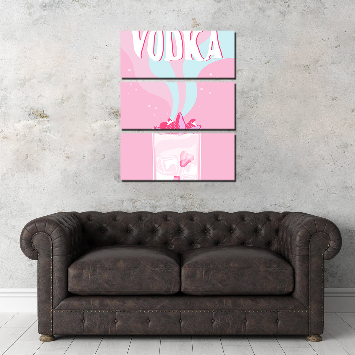 Cool Vodka on Ice Wall Art - Handmade Canvas Print