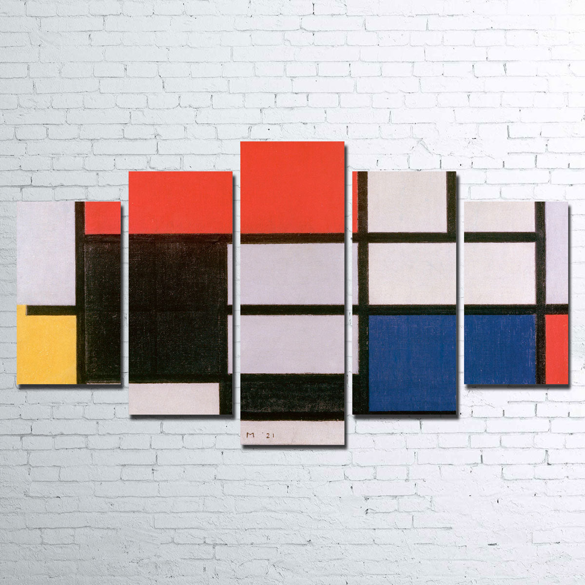 Piet Mondriaan's Composition No III Stunning Wall Art