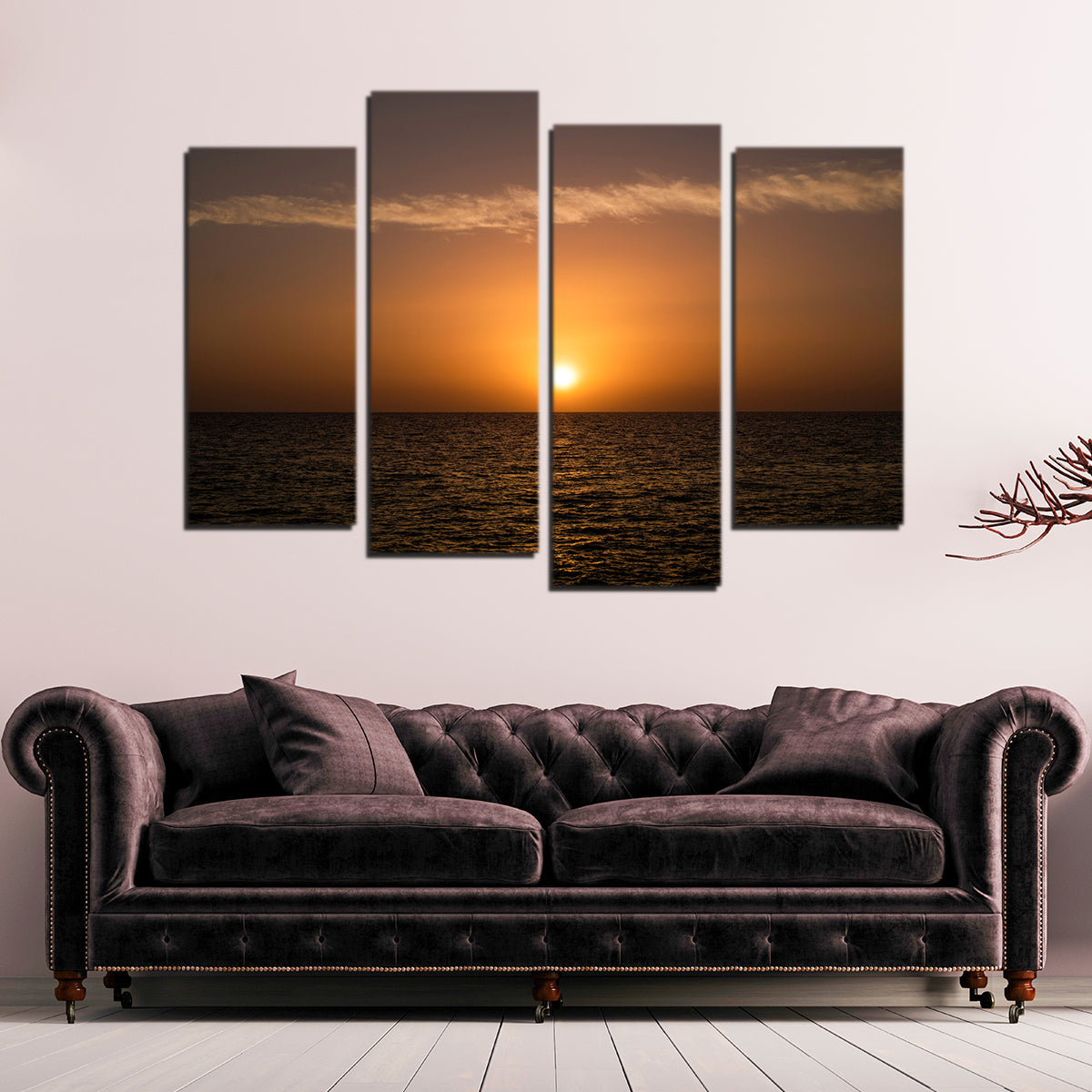 Stunning Marina di Pisa Sunset 2 Wall Art by George Sorin