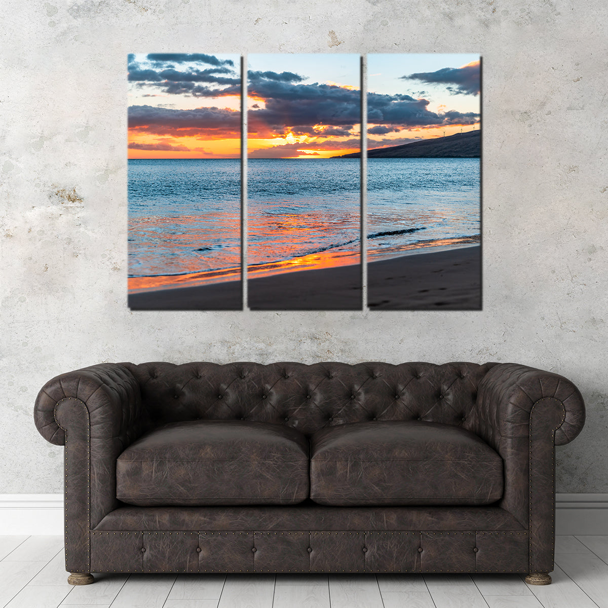 Stunning Sunset Over the Beach Wall Art by Lucas Moore