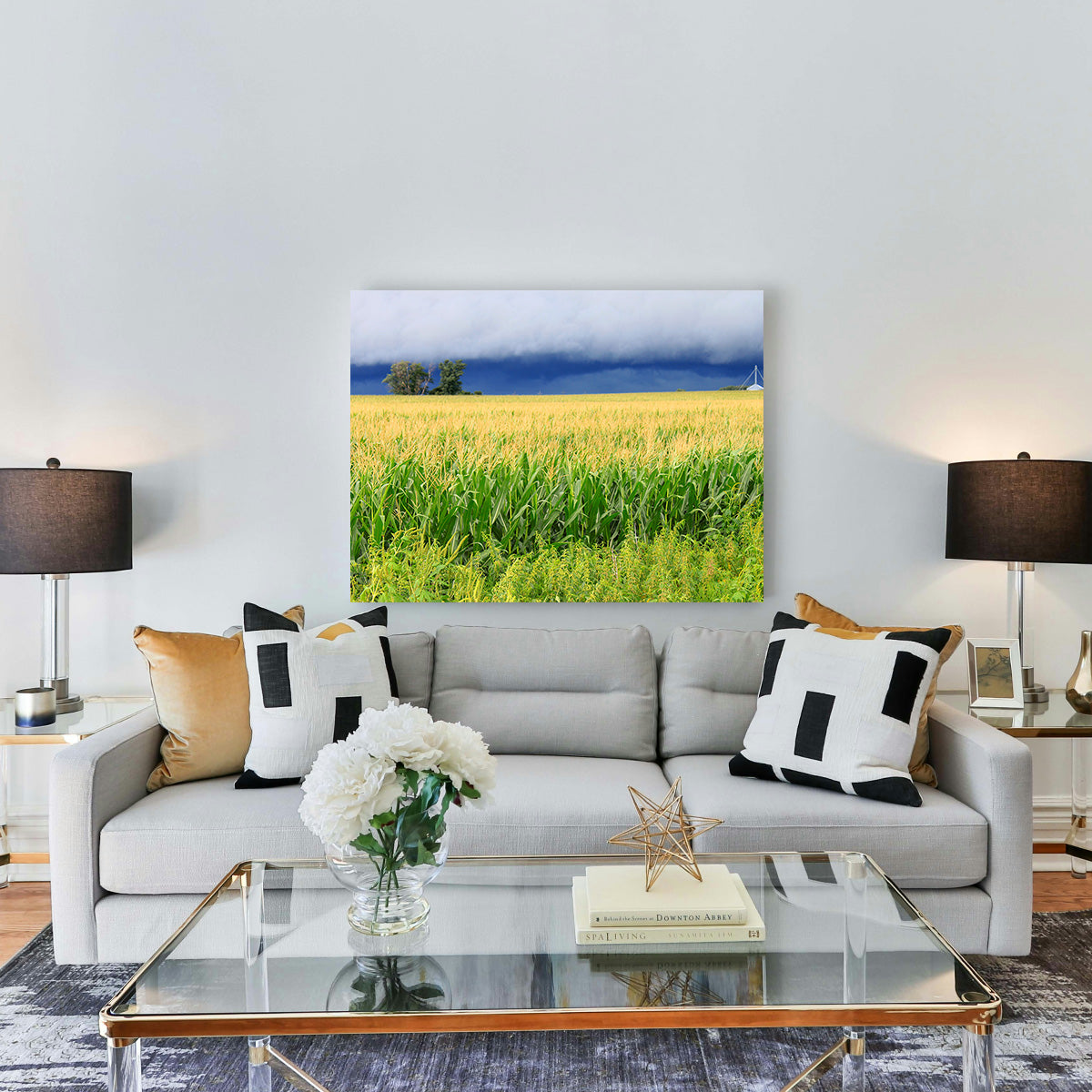 Stunning Thunderstorm Over Illinois Cornfield Wall Art for Home Decor