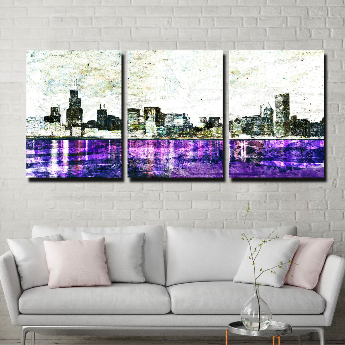 Stunning Whiteout Chicago Skyline Wall Art for Home Decor