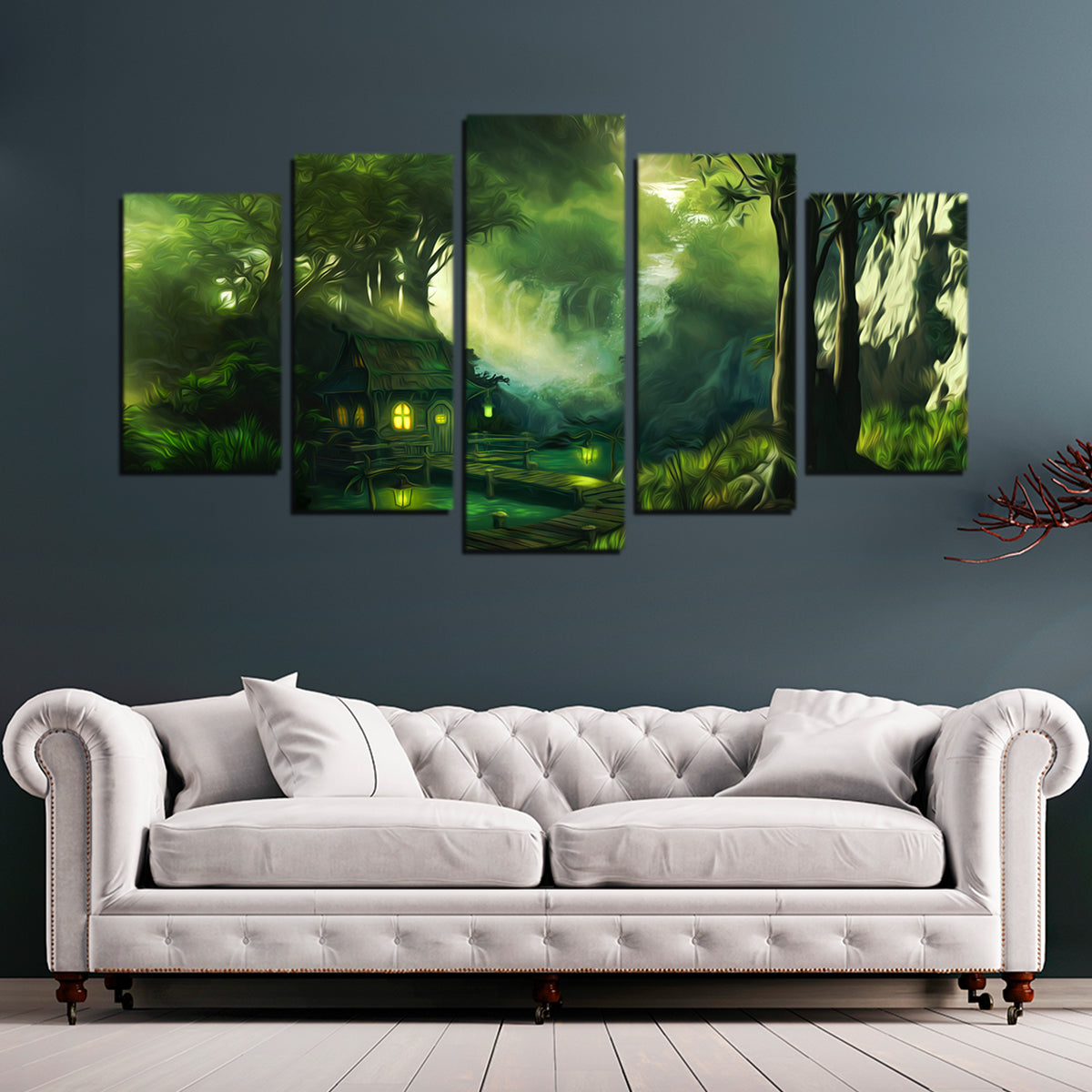 Stunning Woodland Cottage Wall Art by George Sorin