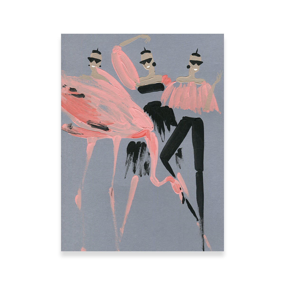 Stunning Flamingo Fashion Wall Art by Evgeny Vetrov