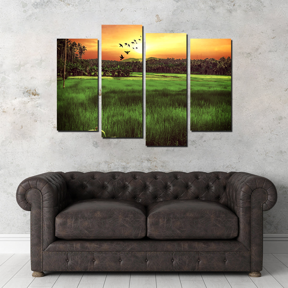 Stunning Sunset Landscape Wall Art by Dina Rolle
