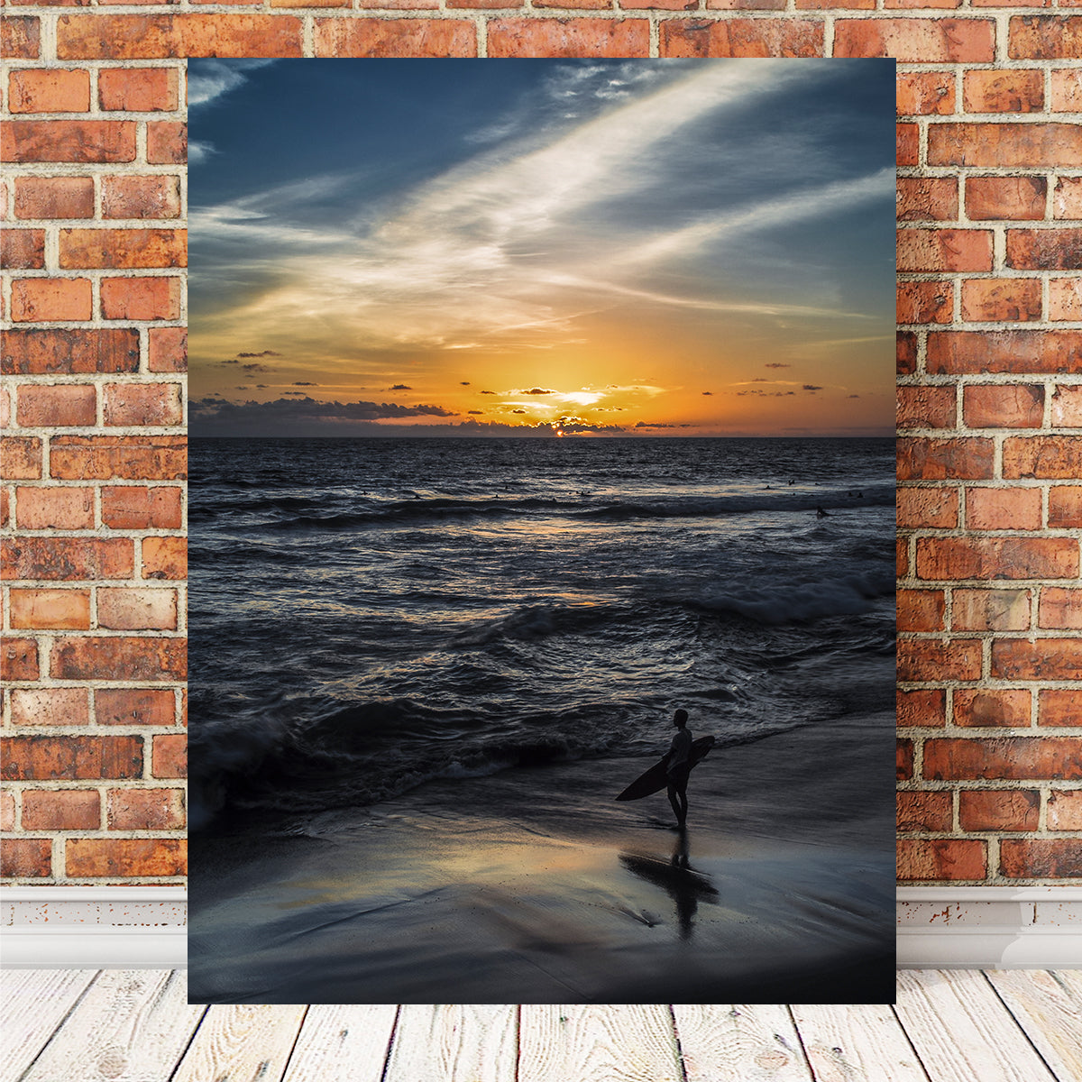 Stunning Sunset Surfer Wall Art by Mike Cotton