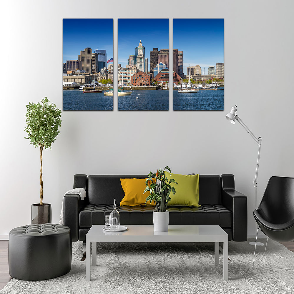 Stunning Boston Skyline North End & Financial District Wall Art by Melanie Viola