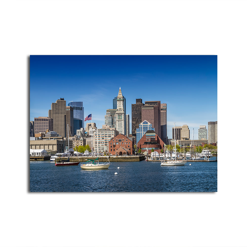 Stunning Boston Skyline North End & Financial District Wall Art by Melanie Viola