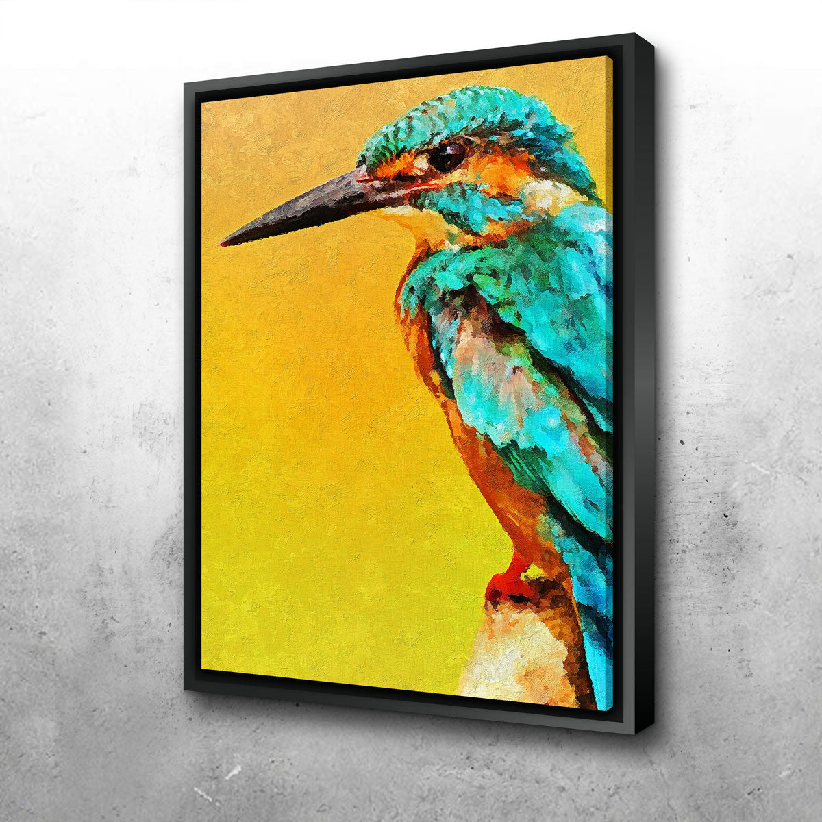 Stunning King Fisher Painting Wall Art by Gab Fernando