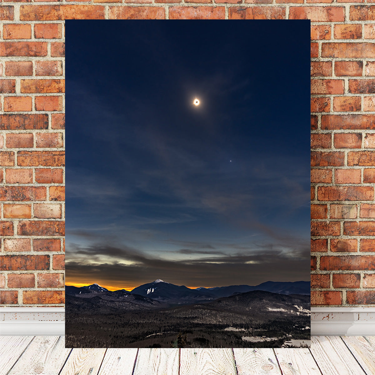 Captivating Total Solar Eclipse in the Adirondacks Art Print