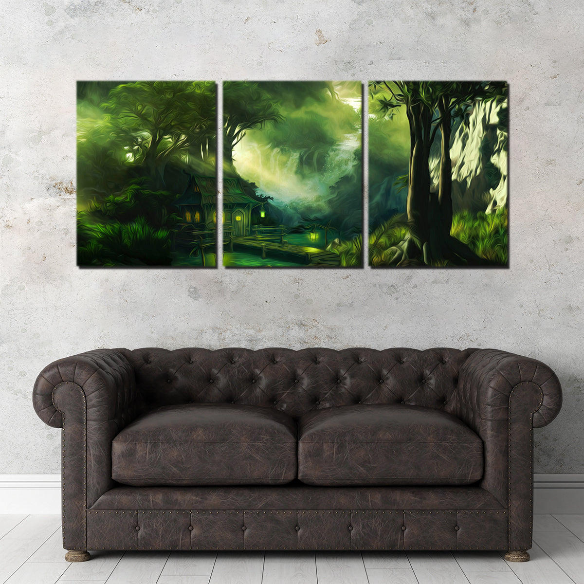 Stunning Woodland Cottage Wall Art by George Sorin