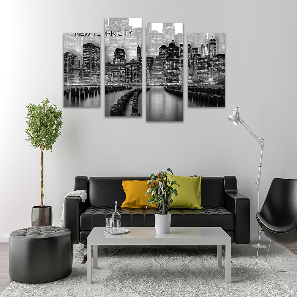 Stunning Manhattan Skyline Graphic Art Canvas Wall Art by Melanie Viola
