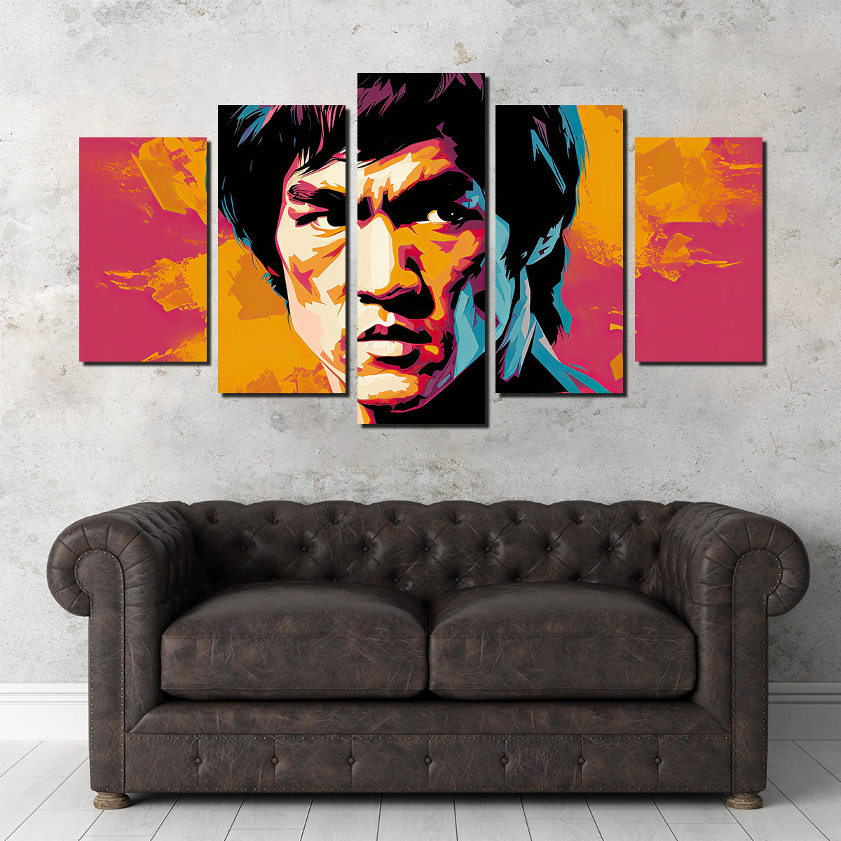 Bruce Fierce Wall Art by Ralph & Laura Design - Museum-Quality Canvas