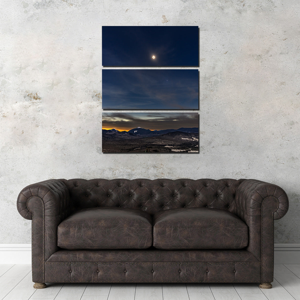 Captivating Total Solar Eclipse in the Adirondacks Art Print