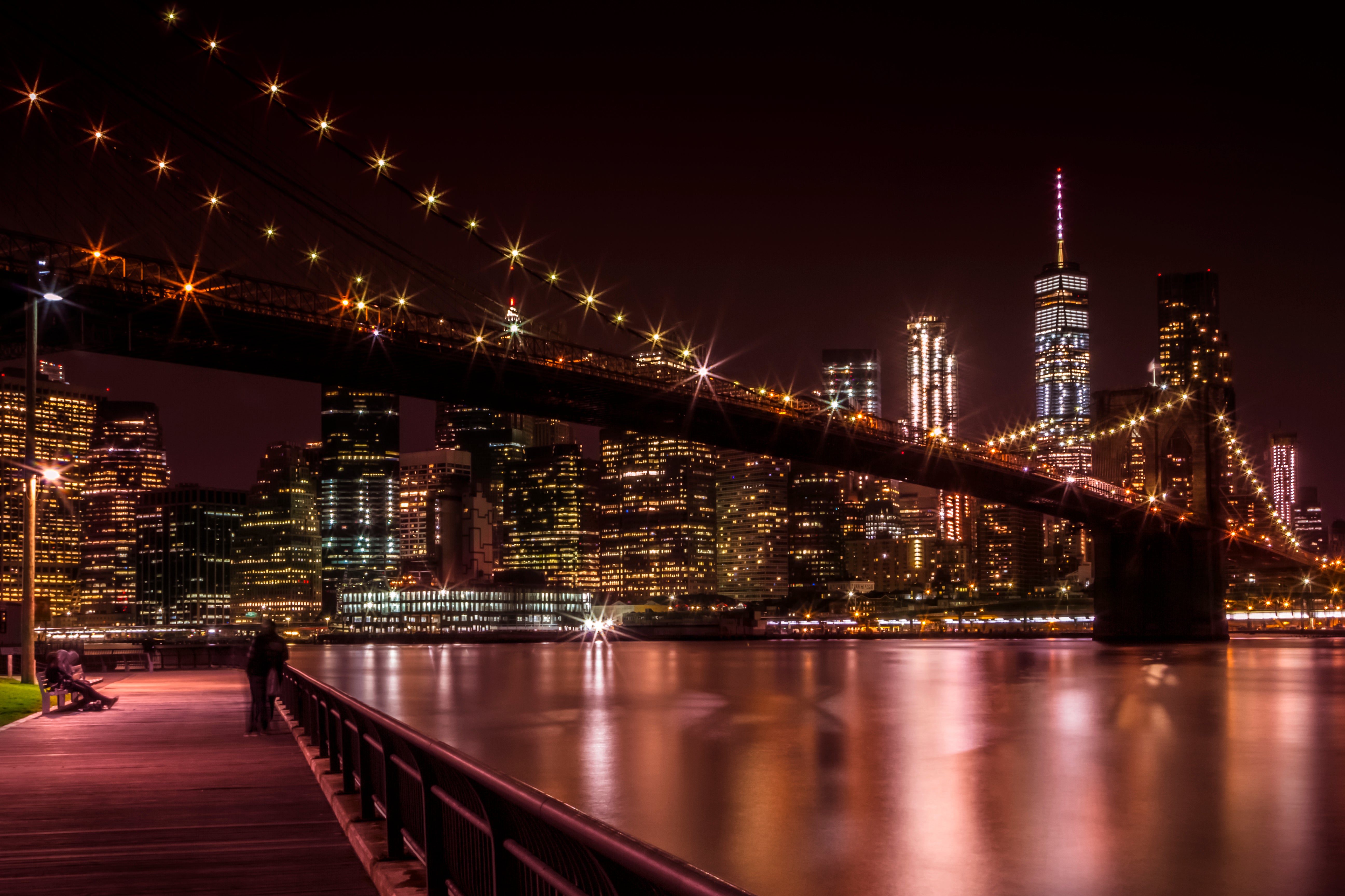 Stunning Manhattan Skyline & Brooklyn Bridge Sunset Wall Art for Home Decor