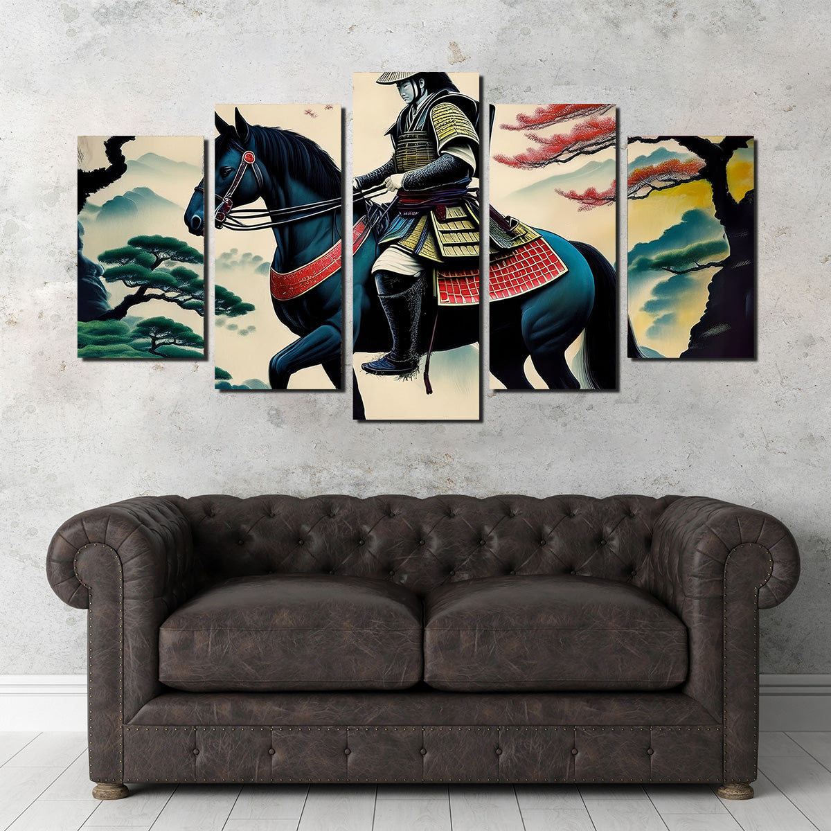 Stunning Contemporary Samurai Art Wall Decor Canvas