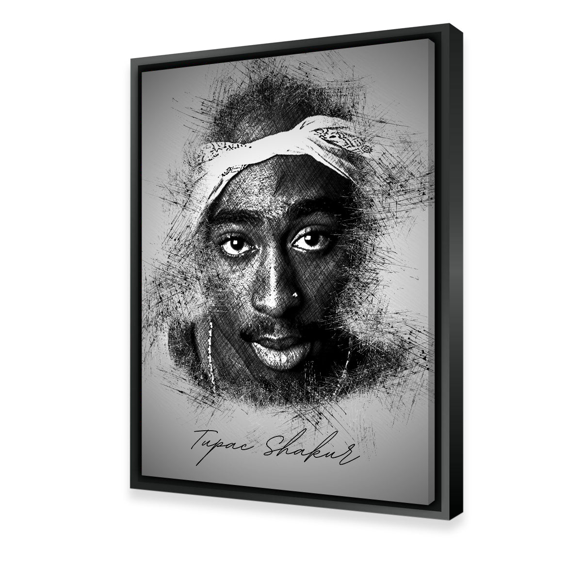 Unique Tupac Shakur Sketch Wall Art for Home Decor