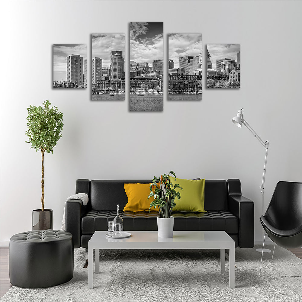 Stunning Boston Skyline North End Wall Art by Melanie Viola