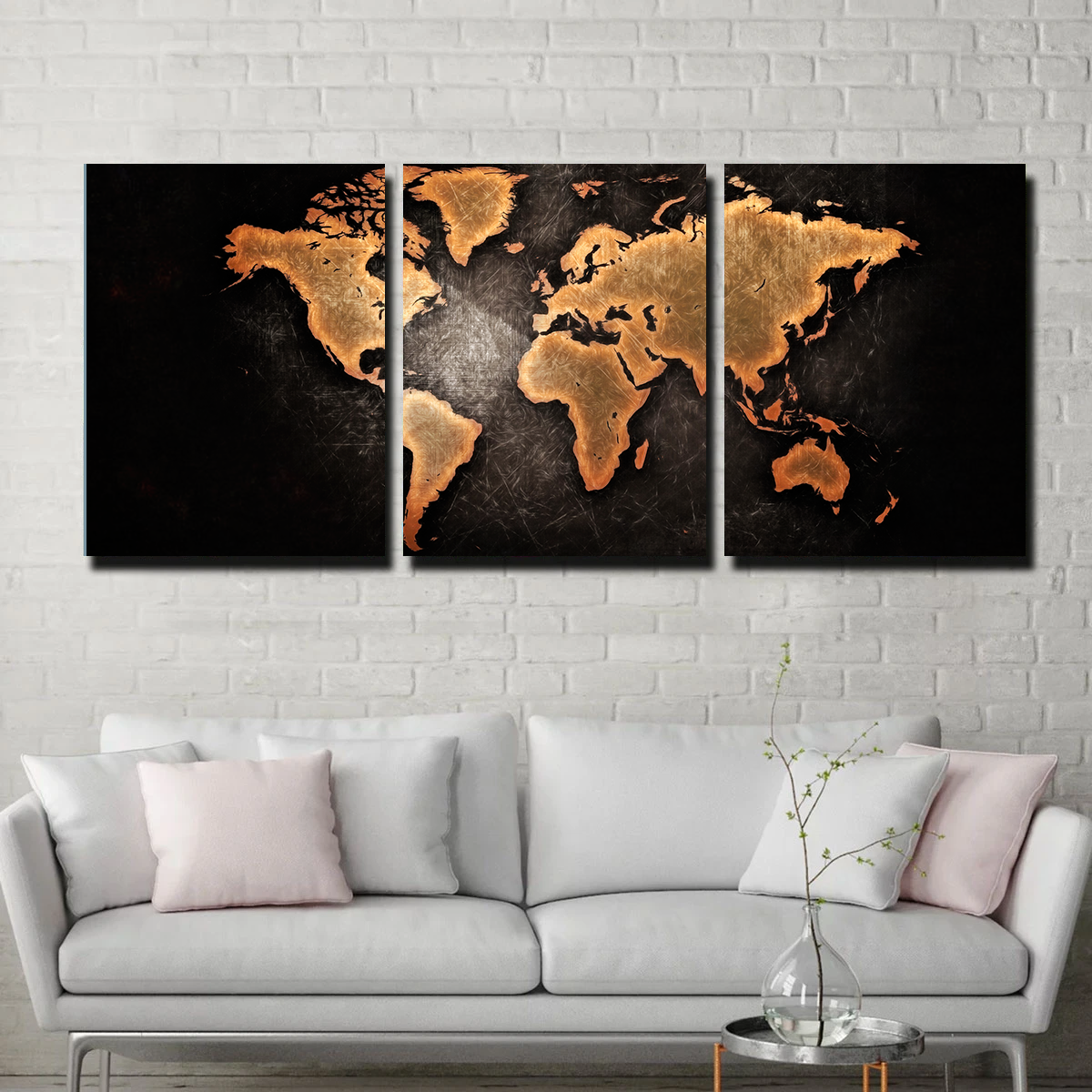Exquisite World Map Wall Art for Stunning Home Decor