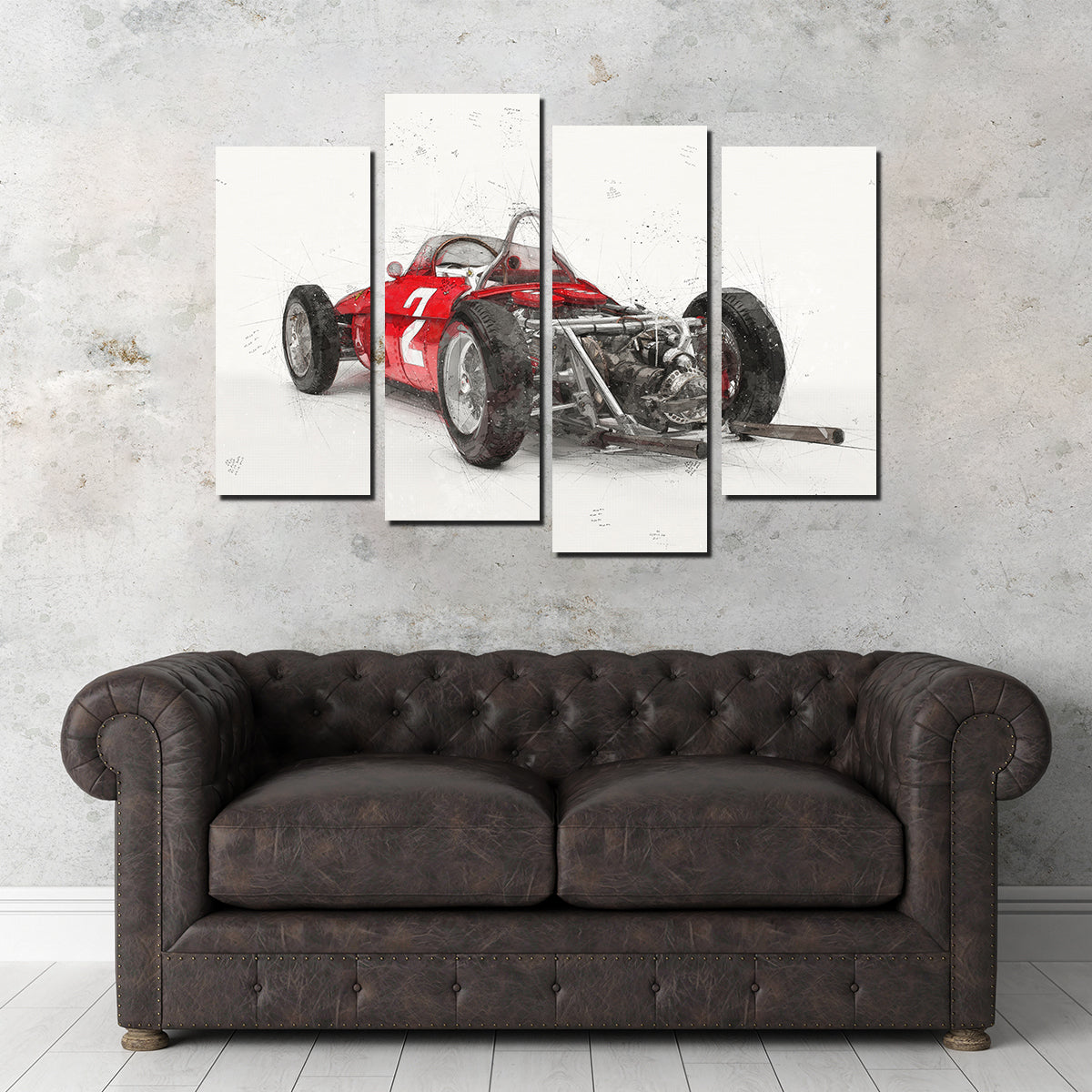 Exquisite Ferrari 156 Rear Wall Art by Stephen Chambers