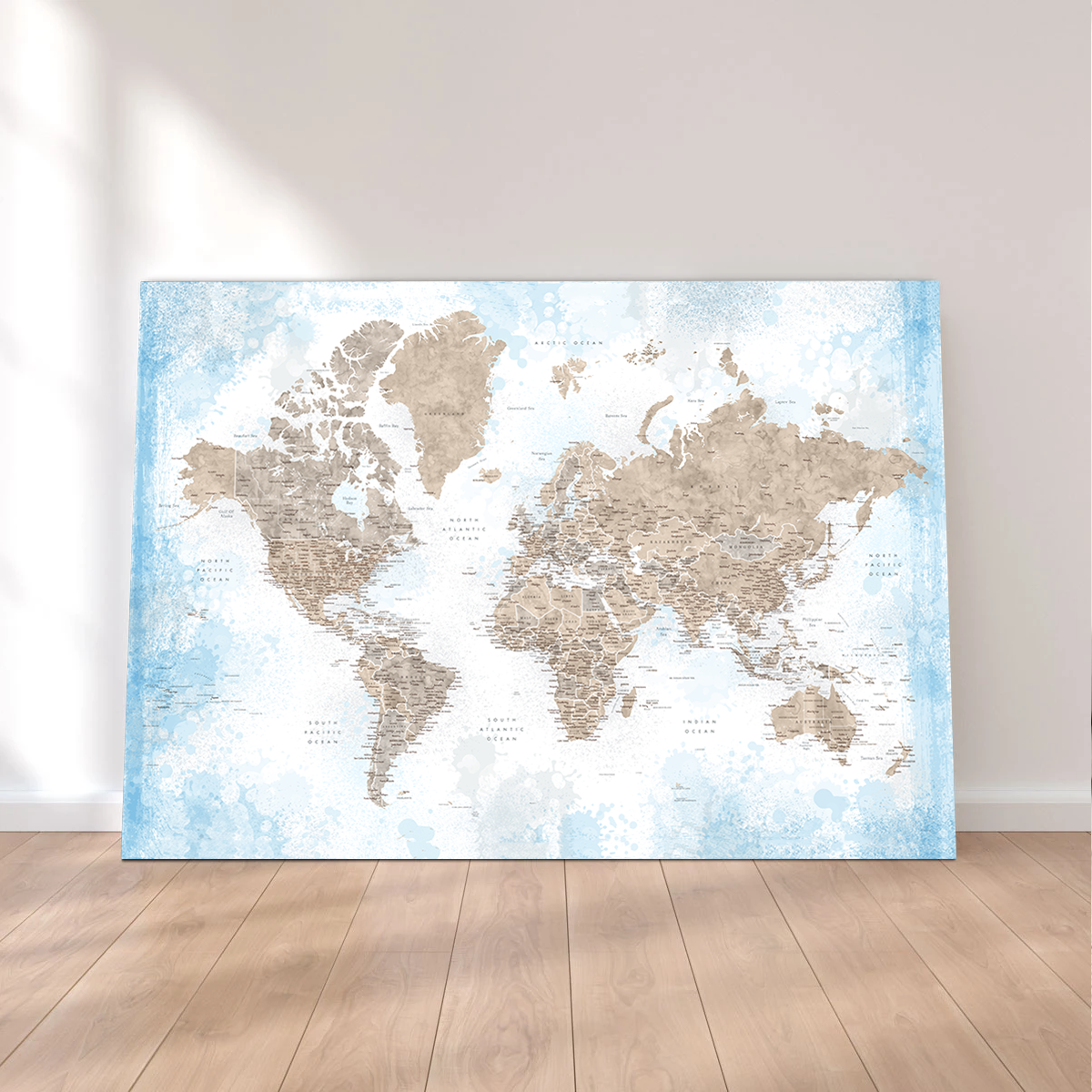Stunning World Map 52 Wall Art for Home Decor