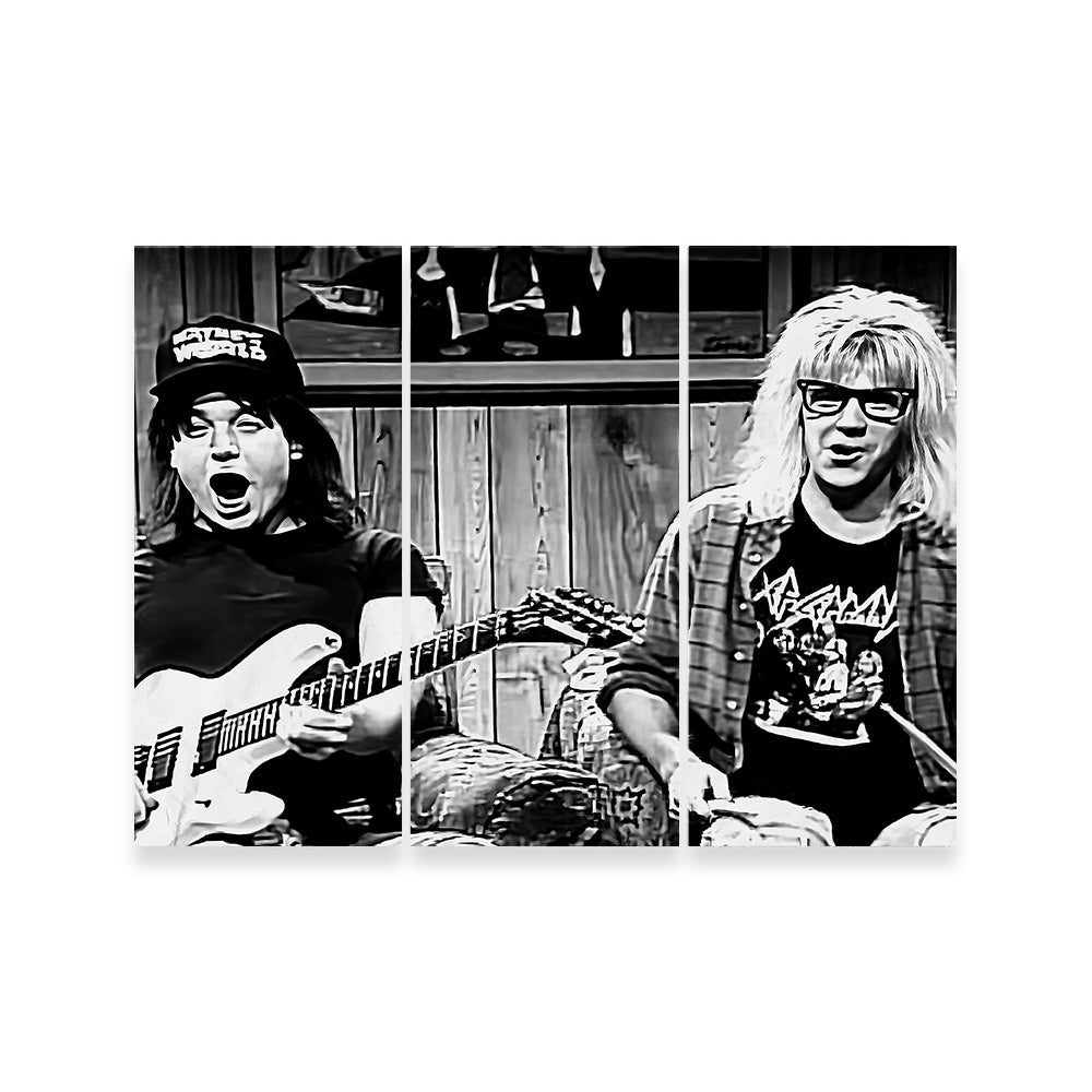 Wayne's World Stunning Grayscale Wall Art for Home Decor