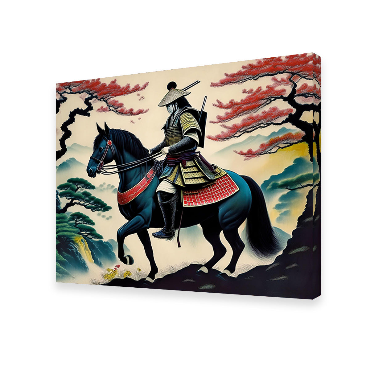 Stunning Contemporary Samurai Art Wall Decor Canvas