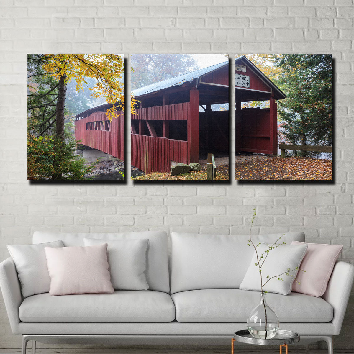 Exquisite Josiah Hess Covered Bridge Wall Art for Stunning Home Decor