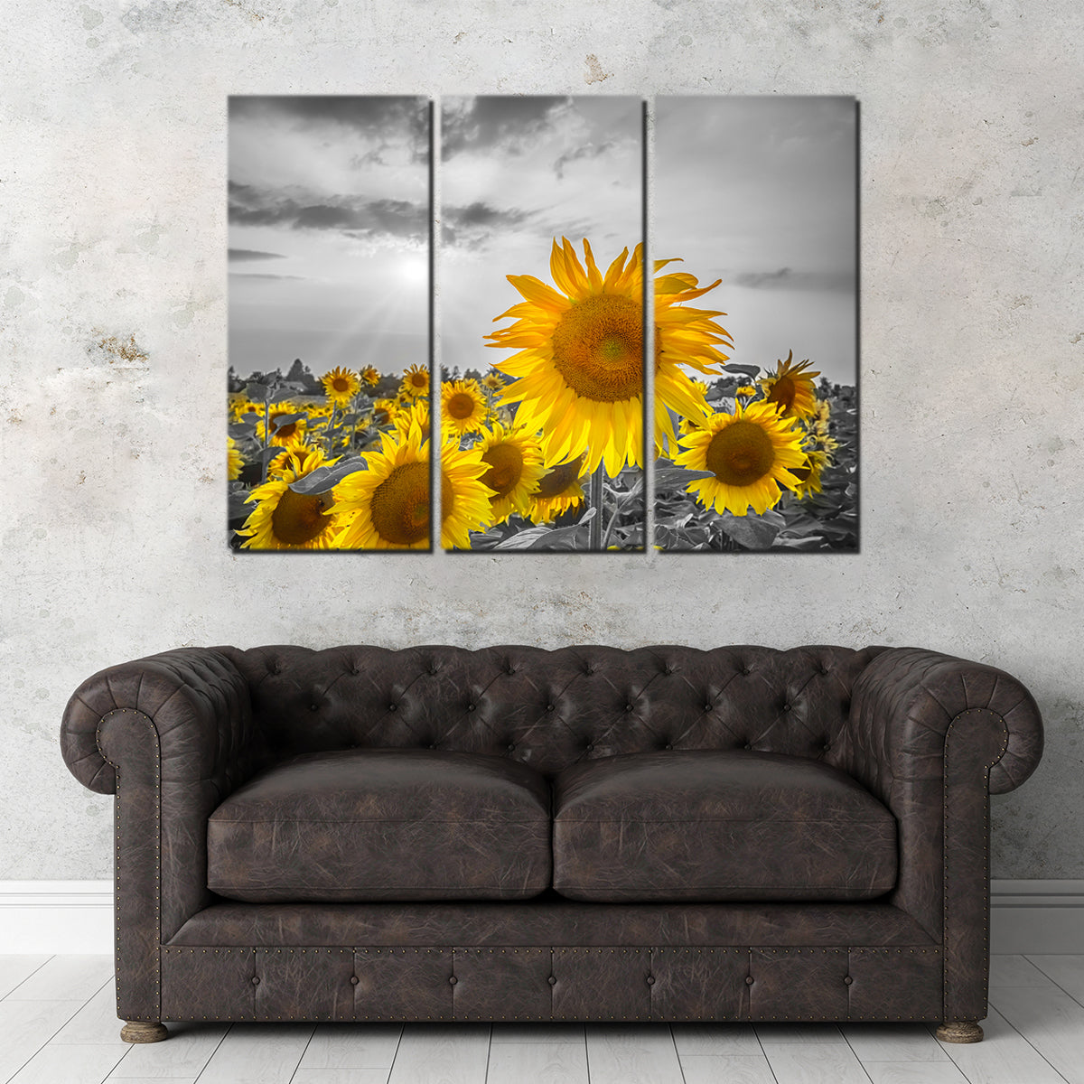 Sunflower Field - Stunning Yellow Color Pop Wall Art for a Vibrant Home Decor