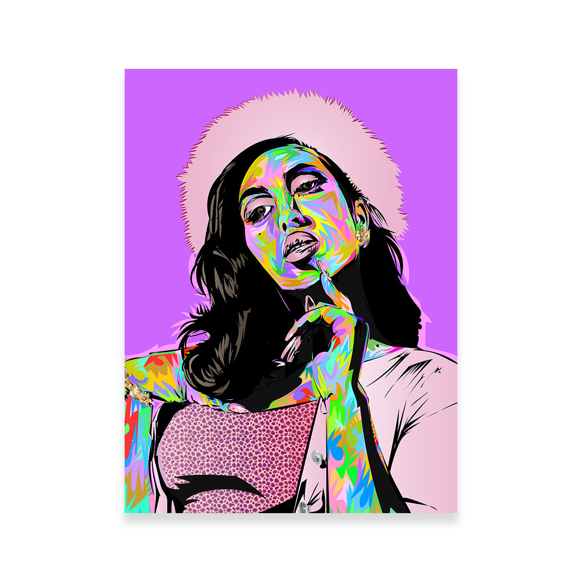 Kali Uchis Stunning Purple Wall Art - Ideal for Home Decor
