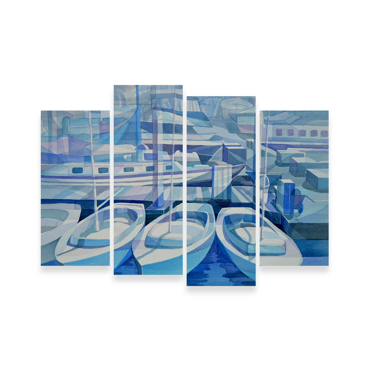 Stunning Marina In Blue Wall Art by Gerry Segismundo
