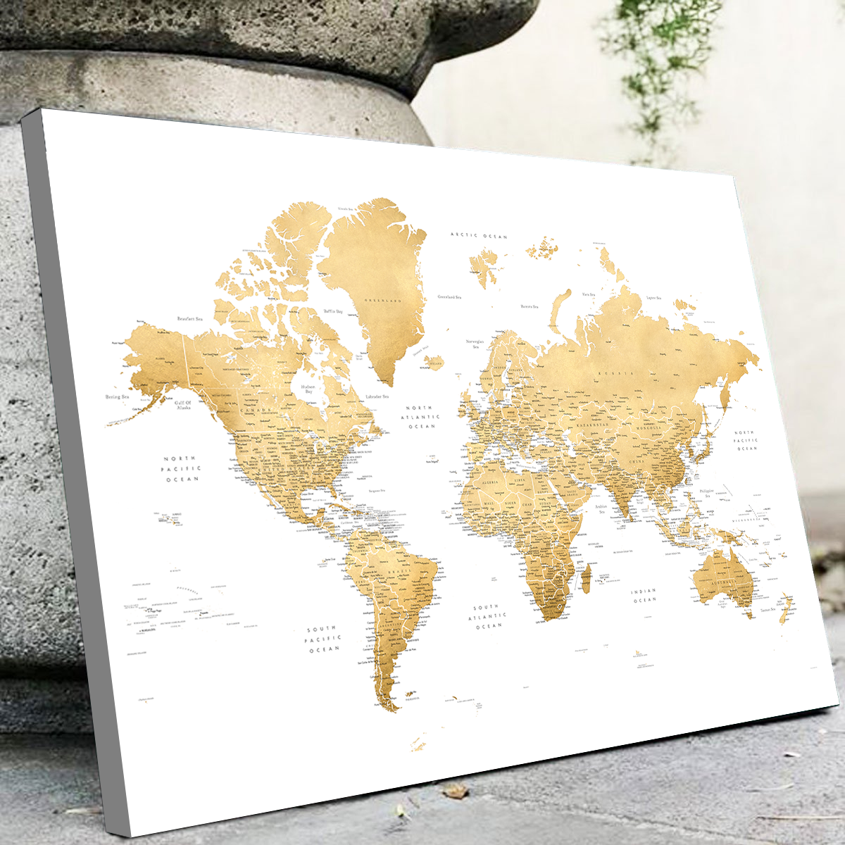 Stunning World Map 10 Wall Art for Home Decor