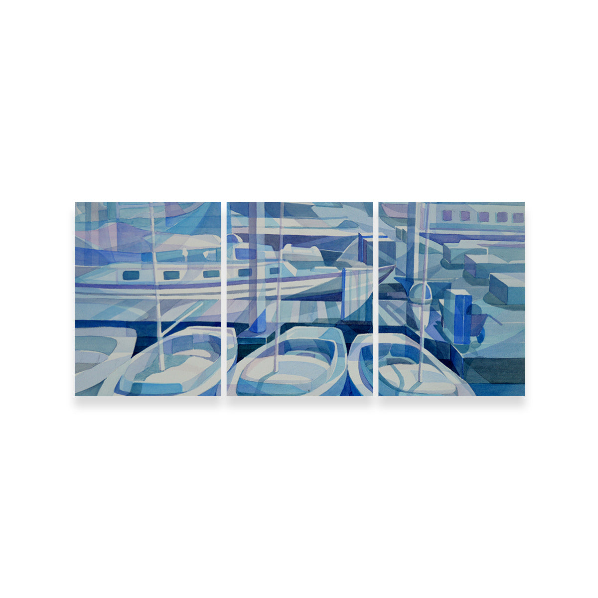 Stunning Marina In Blue Wall Art by Gerry Segismundo