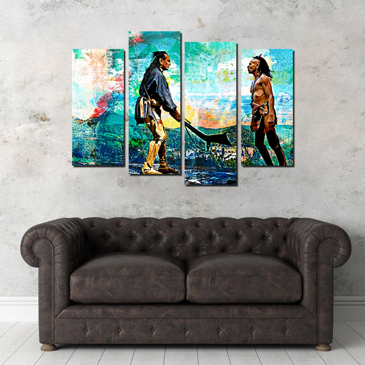 Vintage Blues 'Last of the Mohicans' Wall Art for Unique Home Decor