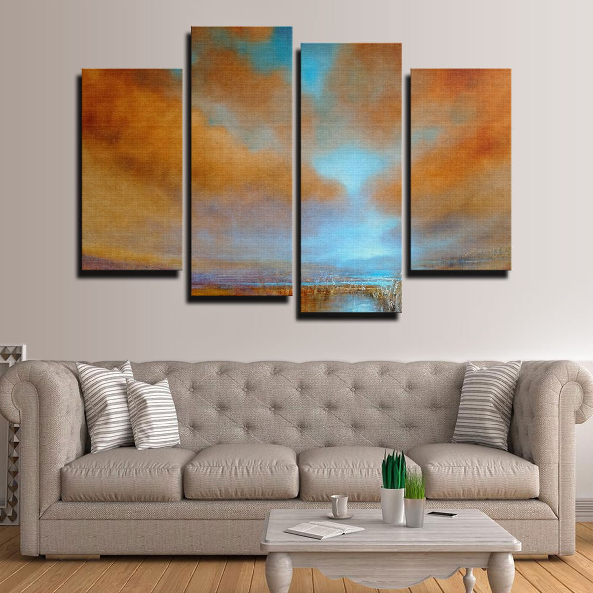 Farben Des Lichts Wall Art - Stunning Sustainable Pine Wood Framed Canvas Prints