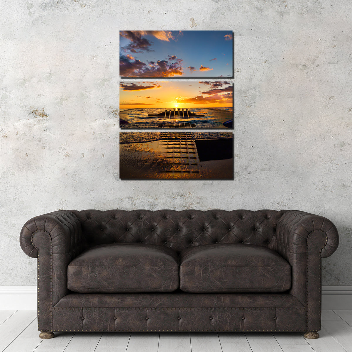 Stunning Sunset Guitar Wall Art by Eileen Rollin
