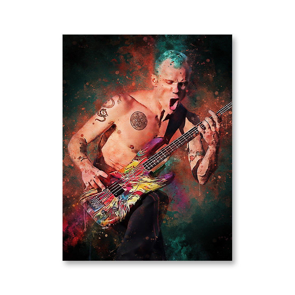 Stunning Flea Guitarist Wall Art for Music Lovers