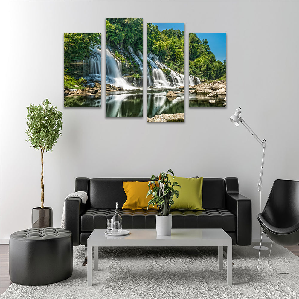 Stunning Twin Falls Wall Art - Museum Quality Canvas on Sustainable Pine Frames