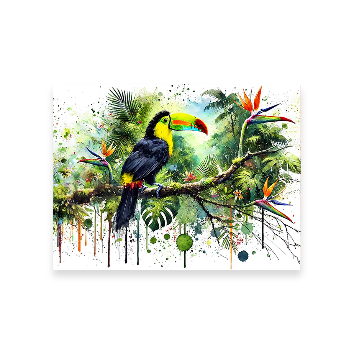 Toucan Watercolor V2 High - Quality Wall Art for Stunning Decor