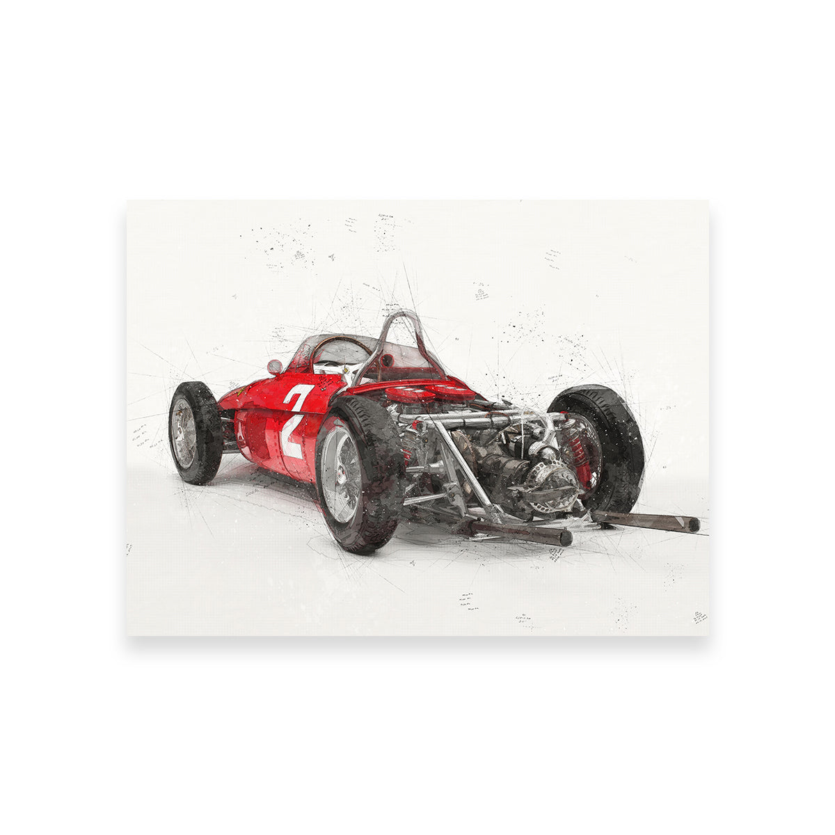 Exquisite Ferrari 156 Rear Wall Art by Stephen Chambers