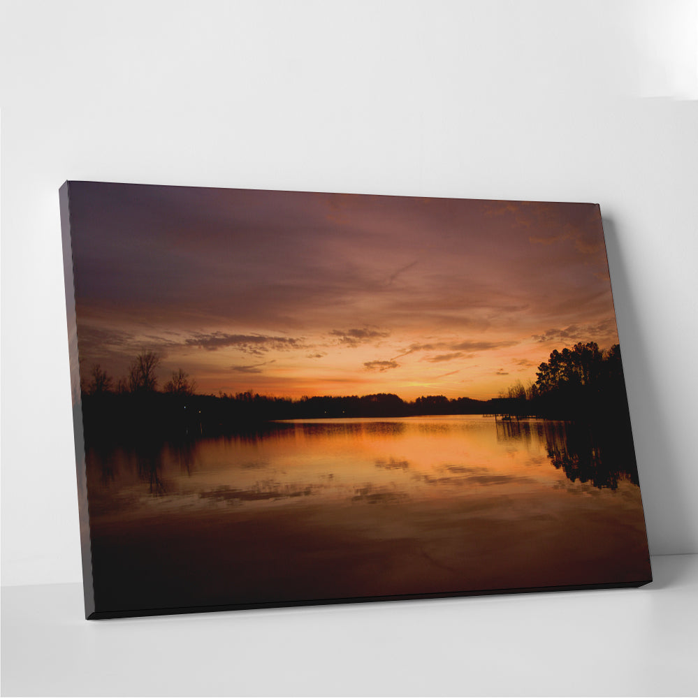 Stunning Lake Weiss Sunrise Wall Art for Home Decor